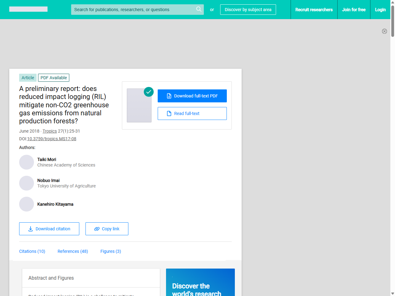 Preview of (PDF) Sustainable harvesting of tropical rainforests: Reply to Keto, Scott and Olsen, accessed July 21, 2025