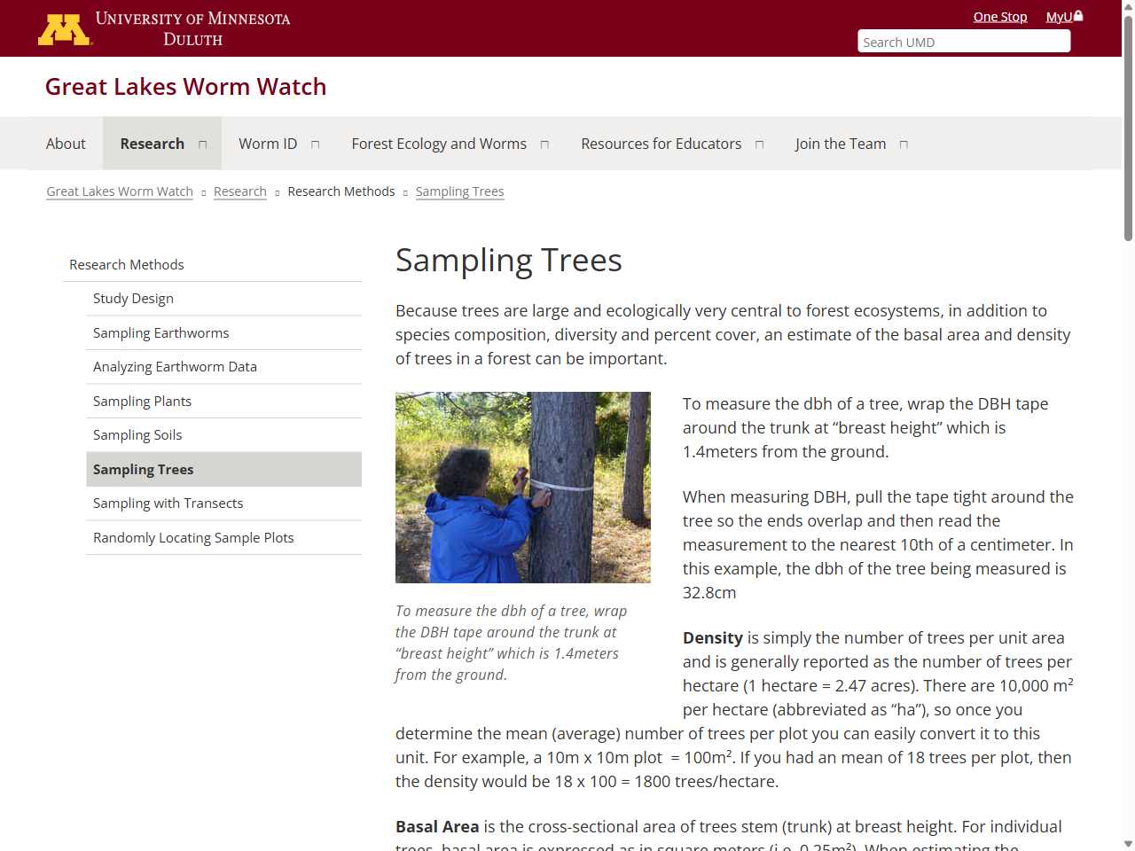 Preview of Worm Watch. (n.d.). Sampling Trees. University of Minnesota Duluth.