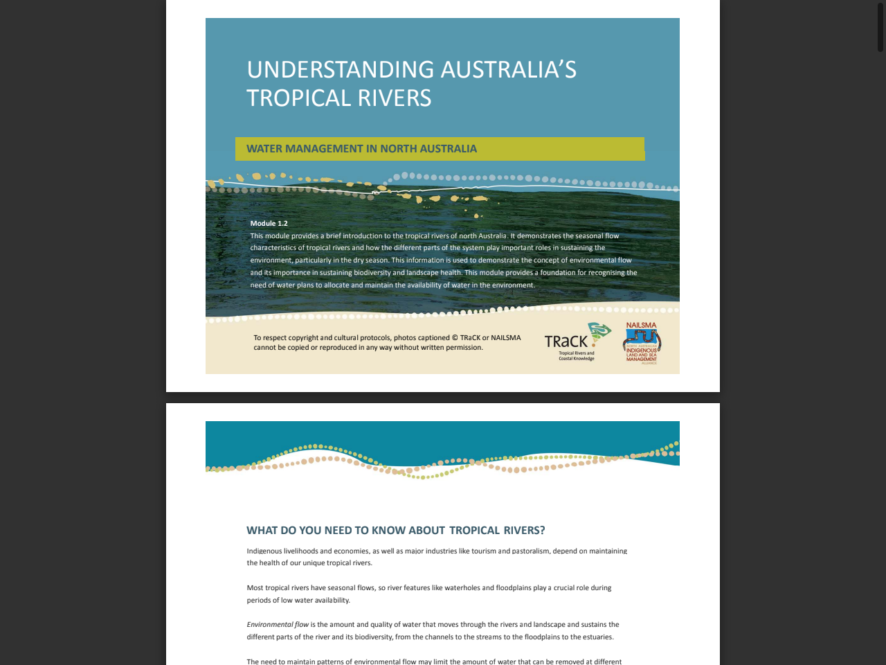 Preview of UNDERSTANDING AUSTRALIA'S UNDERSTANDING AUSTRALIA'S TROPICAL RIVERS, accessed July 24, 2025