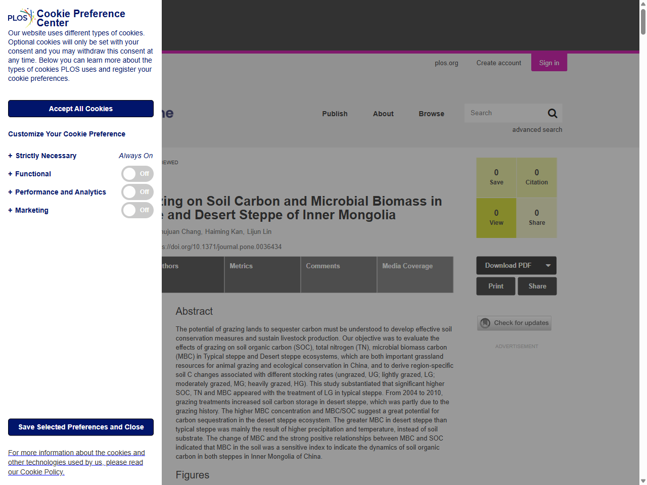 Preview of Impact of Grazing on Soil Carbon and Microbial Biomass in Typical Steppe and Desert Steppe of Inner Mongolia | PLOS One