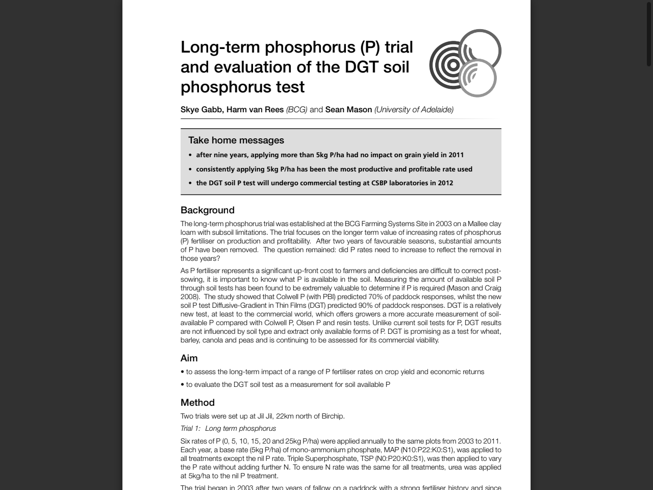 Preview of Long-term phosphorus (P) trial and evaluation of the DGT soil ..., accessed July 7, 2025, 