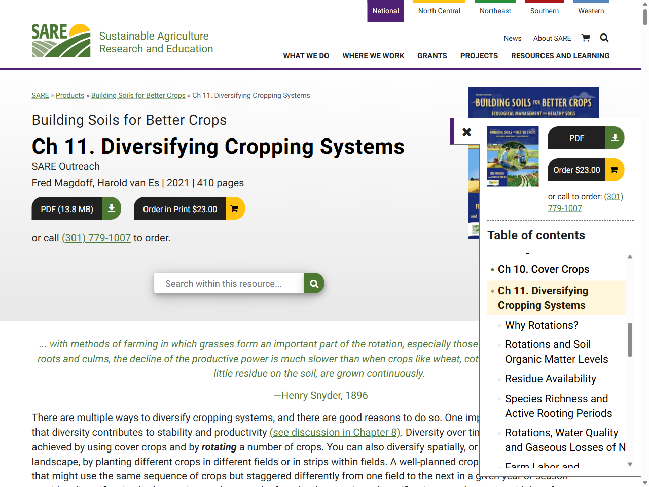 Preview of Ch 11. Diversifying Cropping Systems - SARE, accessed August 28, 2025, 