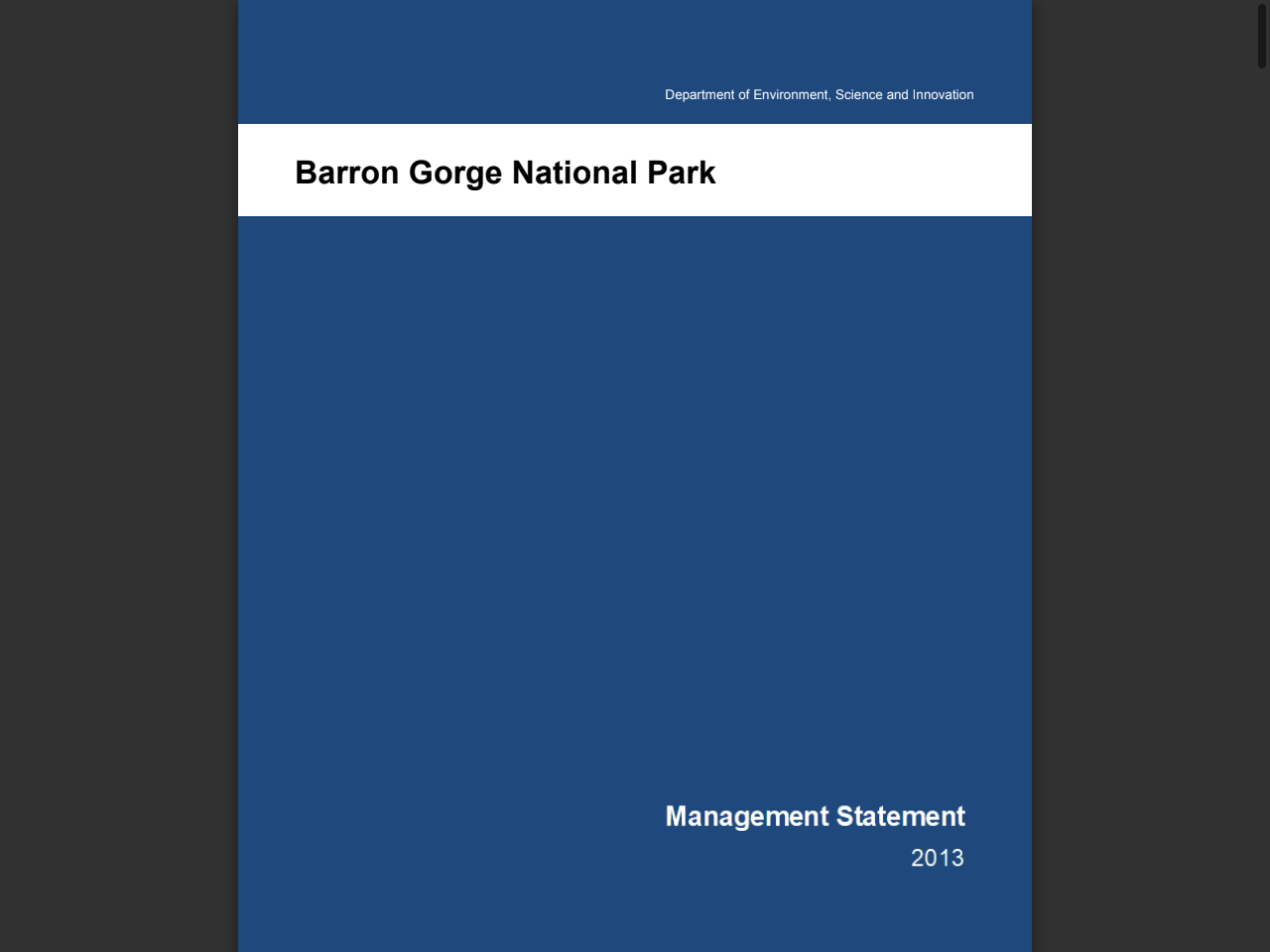 Preview of Barron Gorge NP Management Statement 2013 - Parks and forests, accessed July 22, 2025