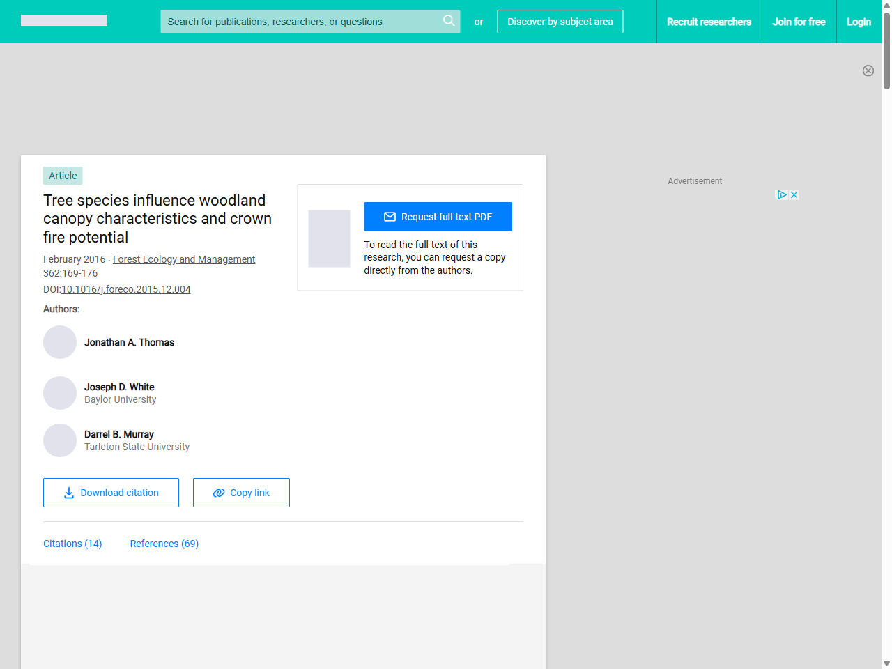 Preview of Tree species influence woodland canopy characteristics and crown fire potential | Request PDF - ResearchGate, accessed August 12, 2025, 