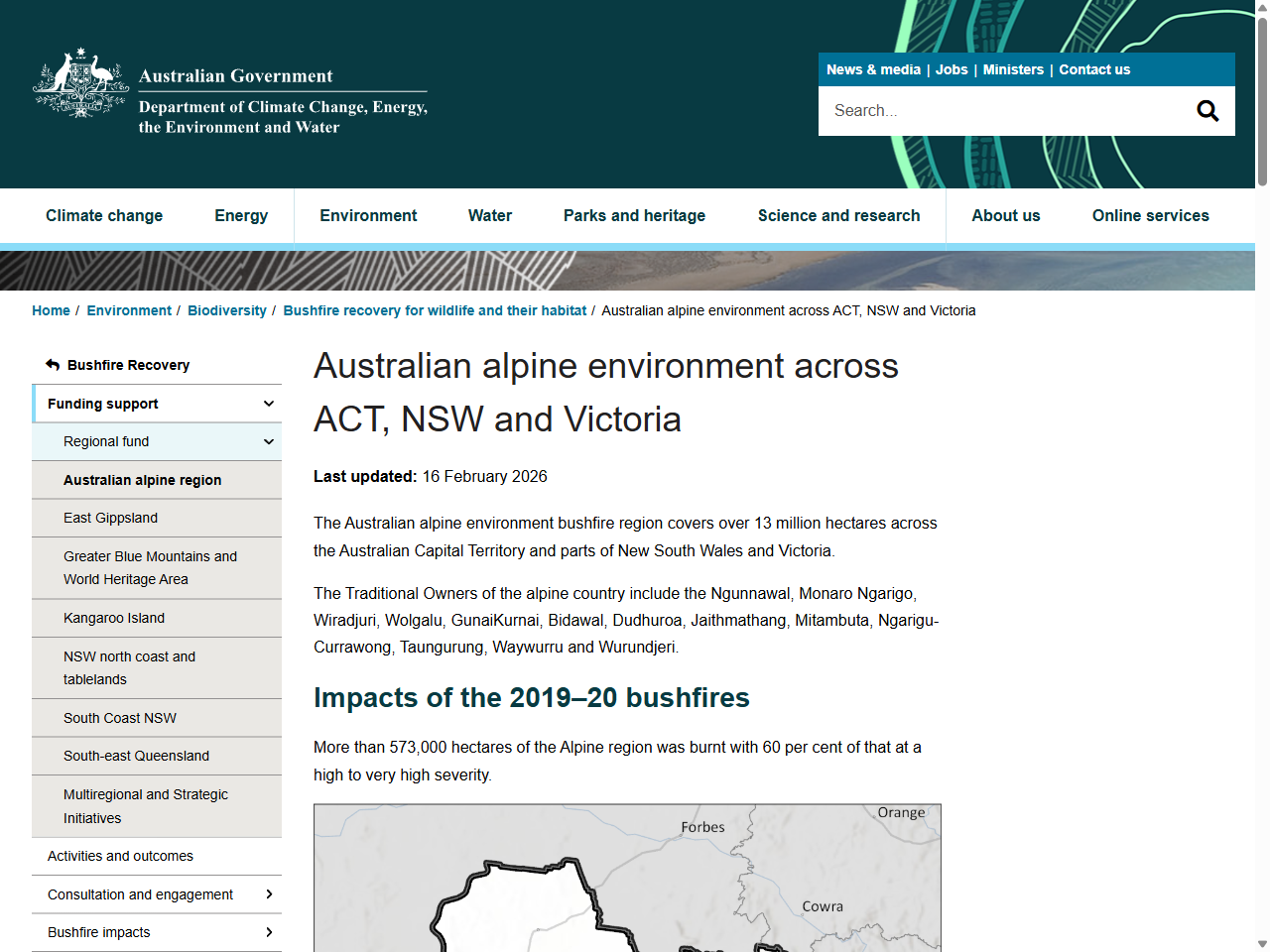 Preview of Australian alpine environment bushfire recovery