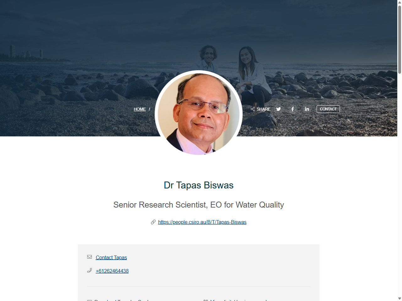 Preview of Dr Tapas Biswas - CSIRO people, accessed August 3, 2025,