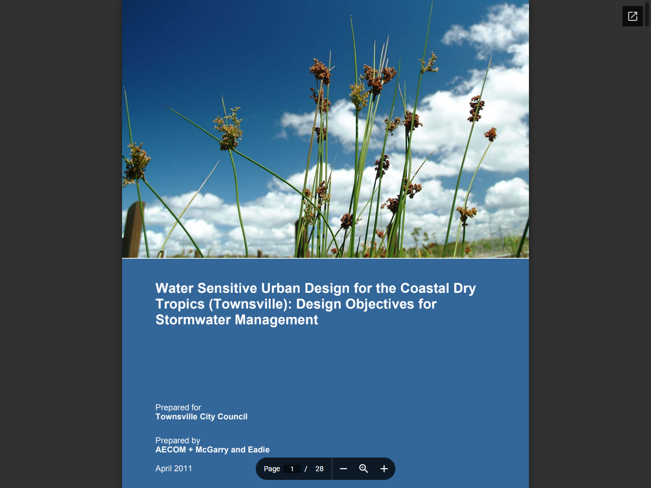 Preview of Water Sensitive Urban Design for the Coastal Dry Tropics (Townsville): Design Objectives for Stormwater Management, accessed August 2, 2025,