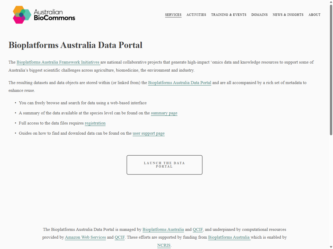 Preview of Bioplatforms Australia Data Portal - Australian BioCommons, accessed July 30, 2025,