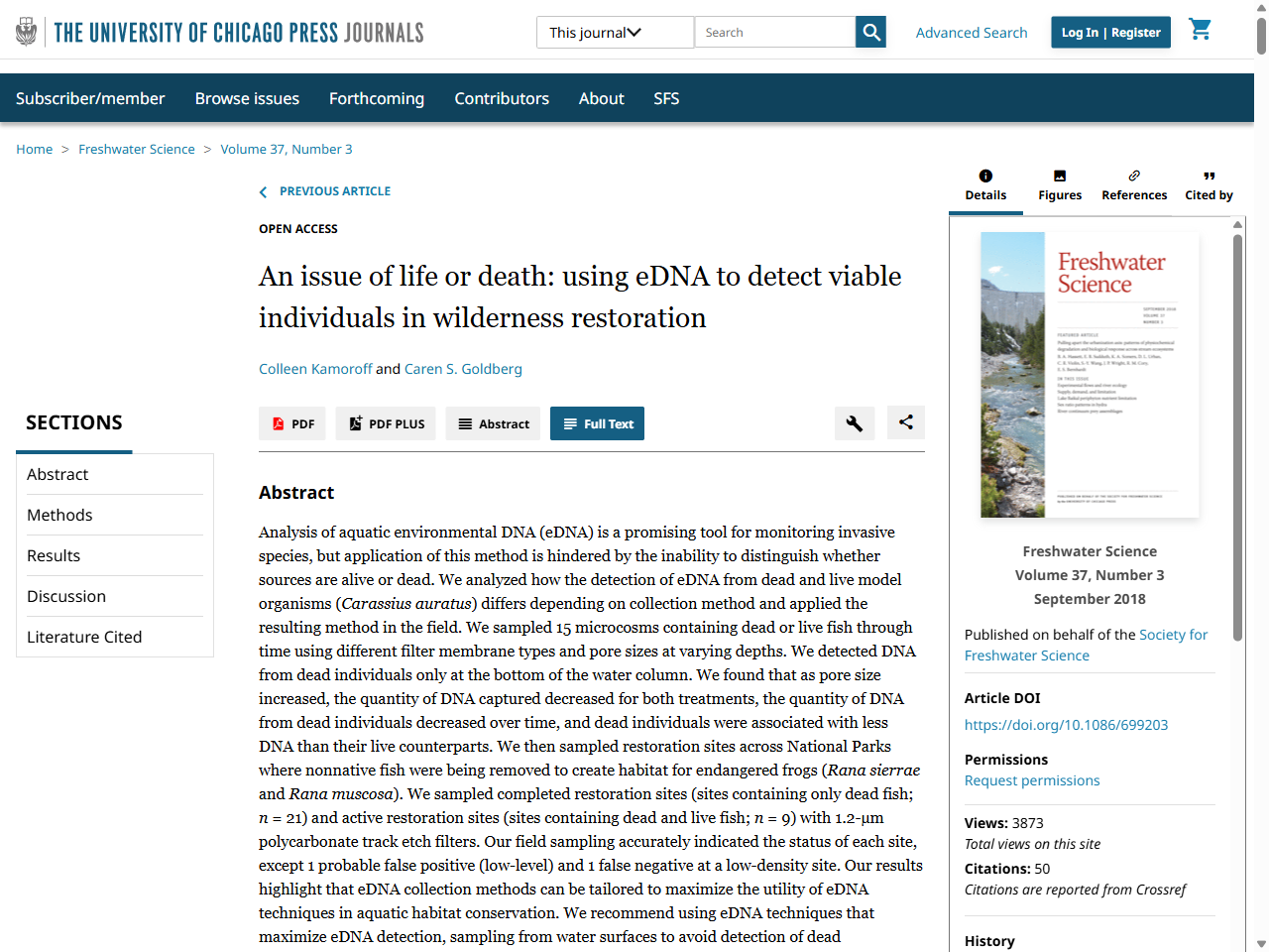 Preview of Utilizing the state of environmental DNA (eDNA) to incorporate time-scale information into eDNA analysis - Journals, accessed August 4, 2025