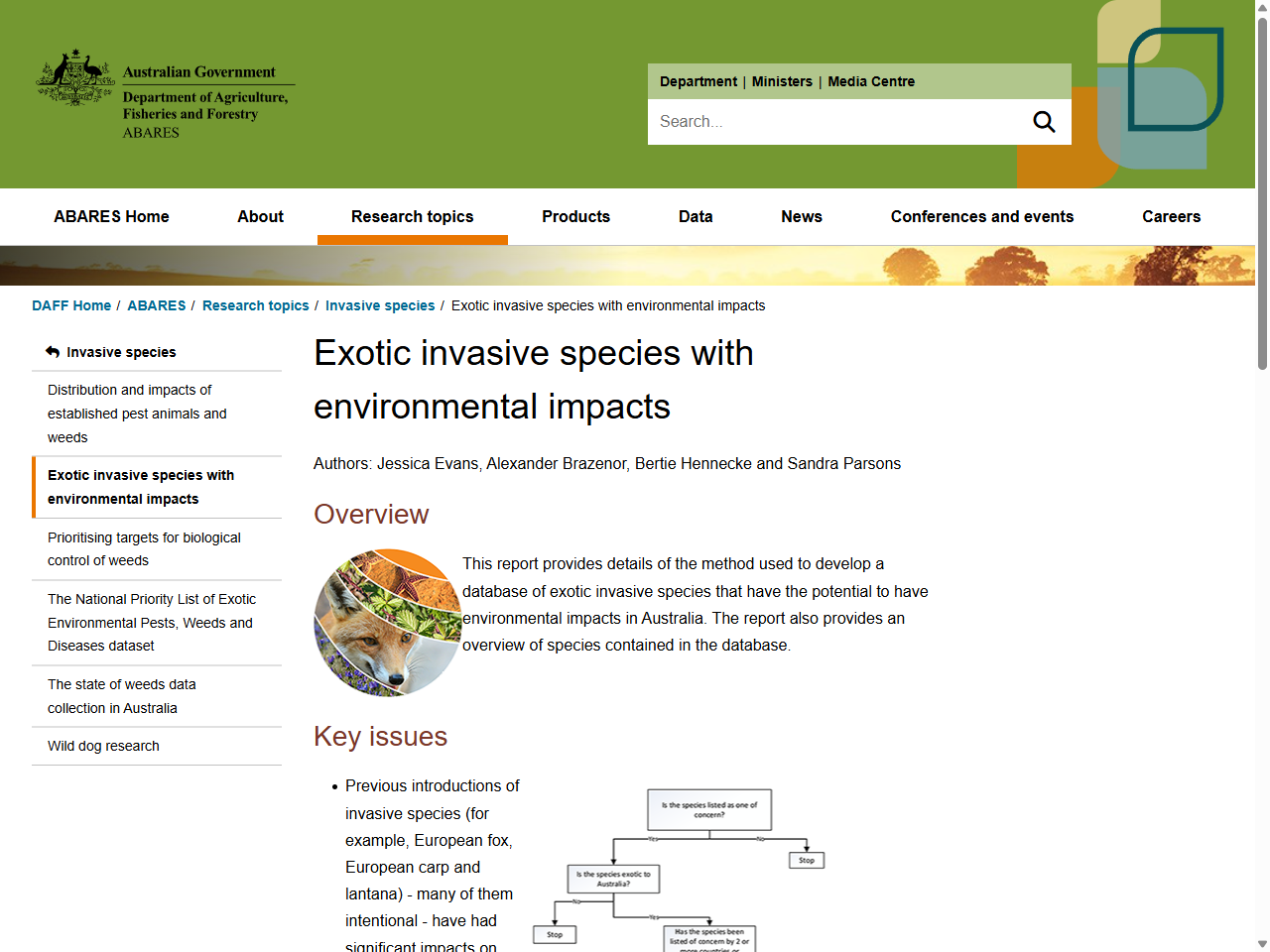 Preview of Exotic invasive species with environmental impacts - DAFF