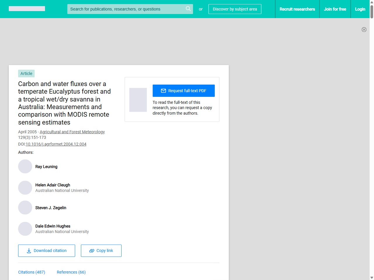 Preview of Carbon and water fluxes over a temperate Eucalyptus forest and a tropical wet/dry savanna in Australia: Measurements and comparison with MODIS remote sensing estimates - ResearchGate, accessed March 28, 2026,