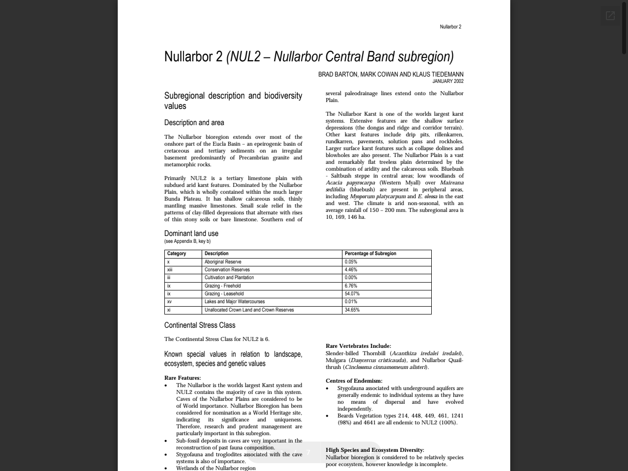 Preview of Nullarbor 2 (NUL2 – Nullarbor Central Band subregion) - DBCA Library, accessed July 27, 2025