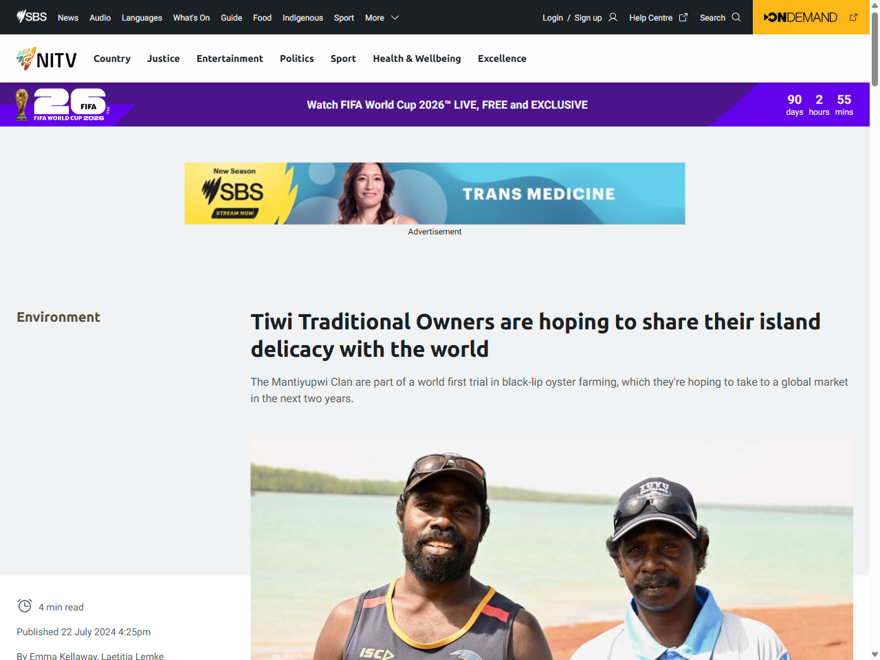 Preview of Tiwi Traditional Owners are hoping to share their island delicacy with the world | SBS NITV, accessed July 27, 2025,
