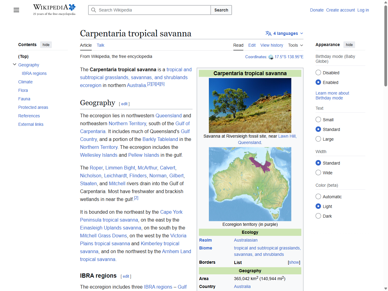 Preview of Carpentaria tropical savanna - Wikipedia, accessed July 25, 2025,