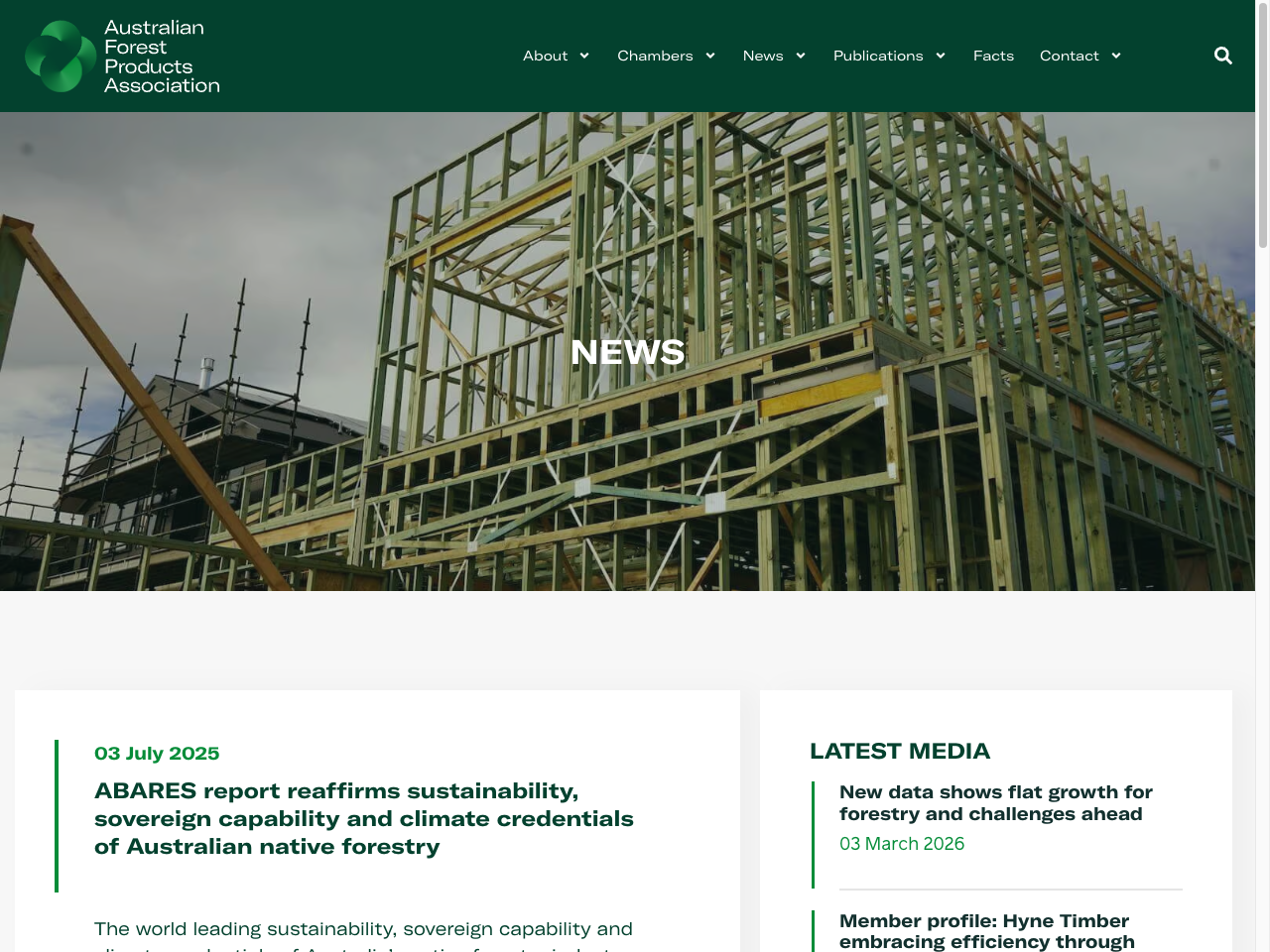 Preview of ABARES report reaffirms sustainability, sovereign capability and climate credentials of Australian native forestry, accessed August 10, 2025,