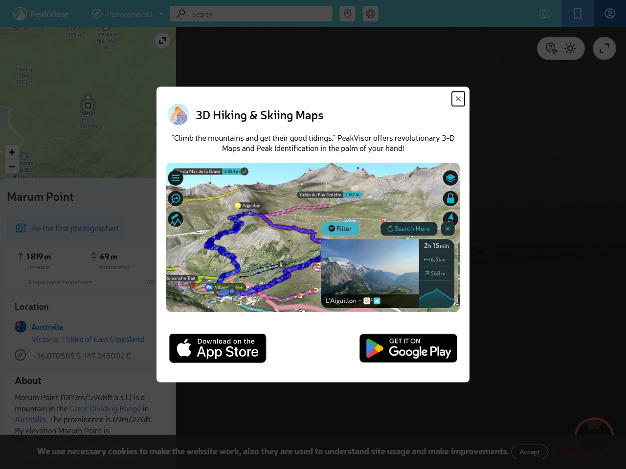 Preview of Marum Point - PeakVisor