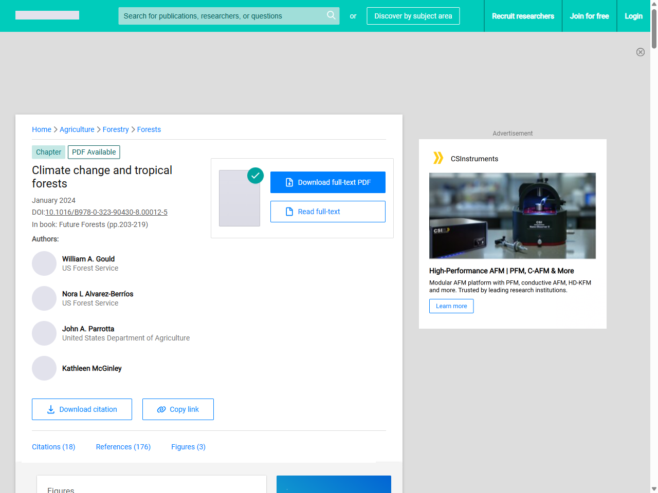Preview of (PDF) Climate change and tropical forests - ResearchGate, accessed July 31, 2025