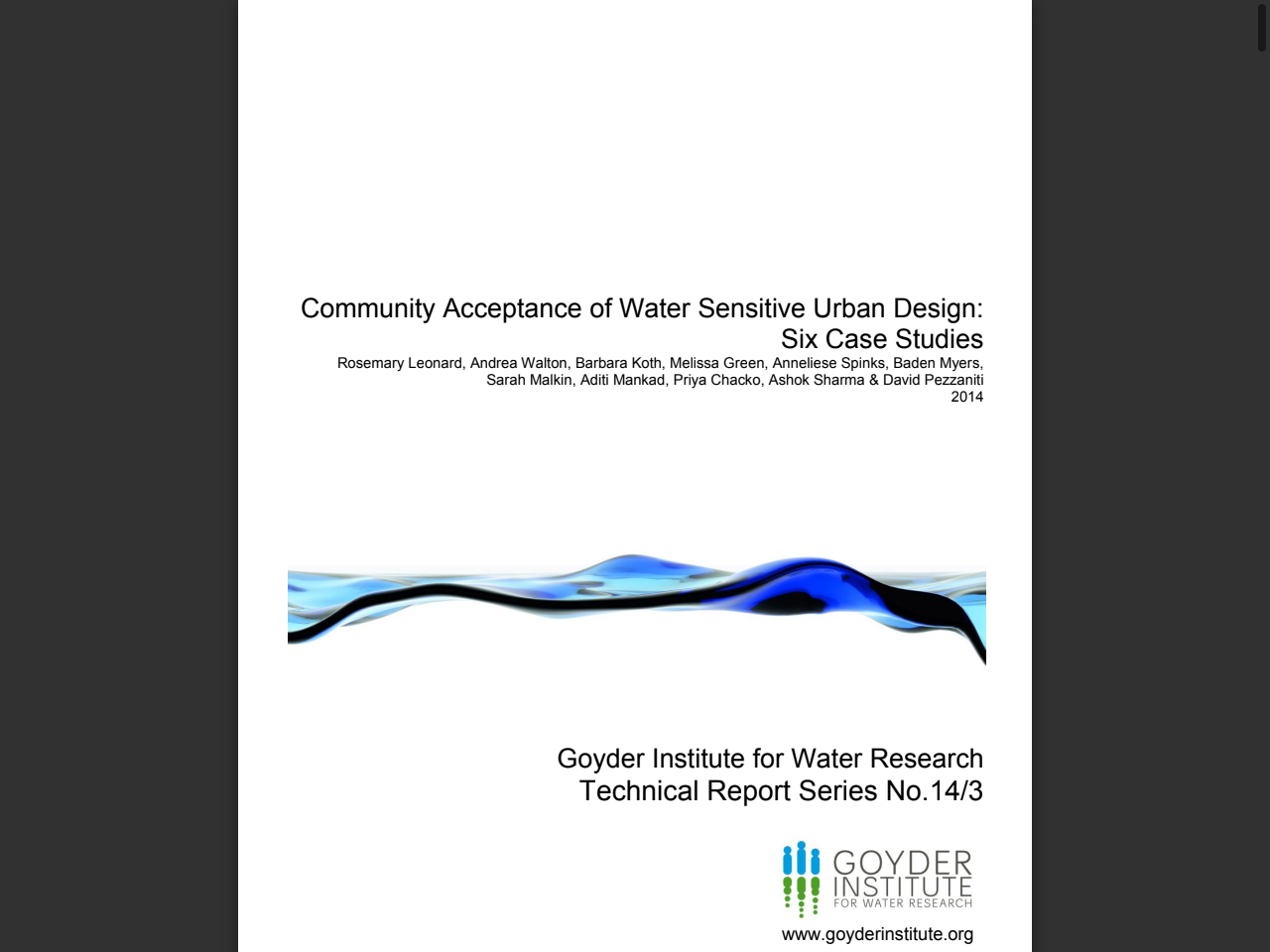 Preview of Community Acceptance of Water Sensitive Urban Design: Six Case ..., accessed July 21, 2025, 