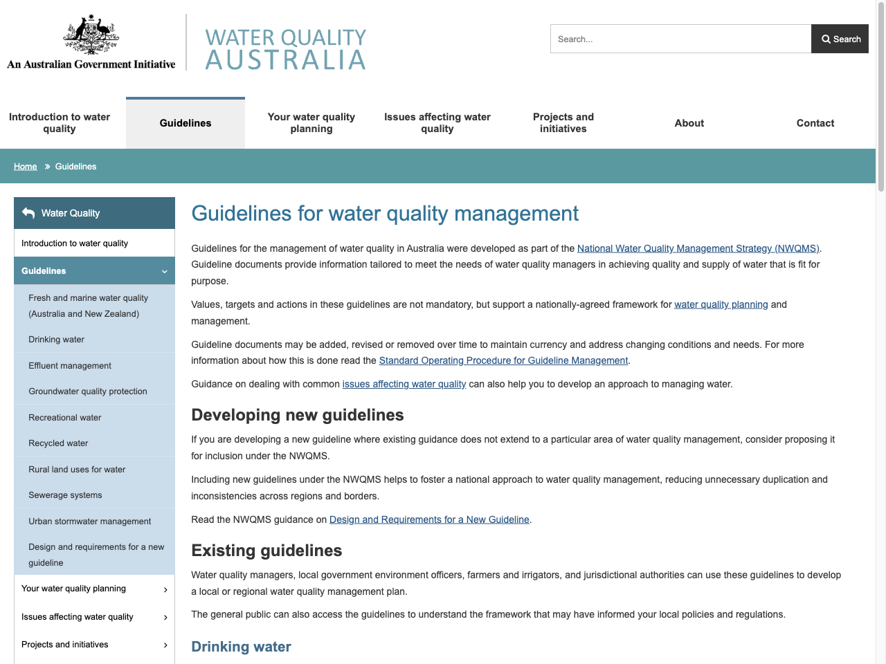 Preview of Guidelines - Water Quality Australia, accessed August 1, 2025, 