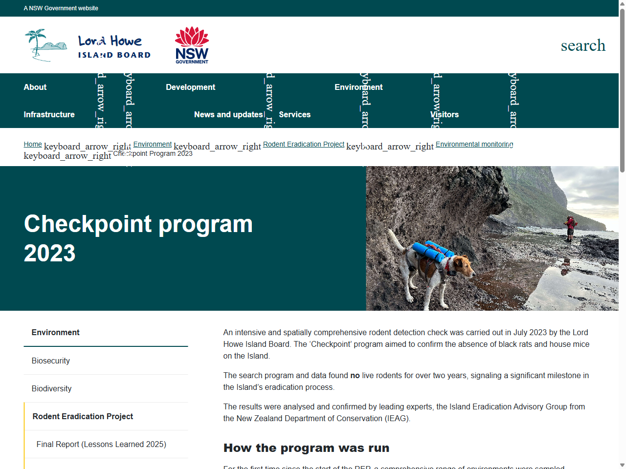 Preview of Biosecurity | Lord Howe Island Board - NSW Government, accessed August 2, 2025
