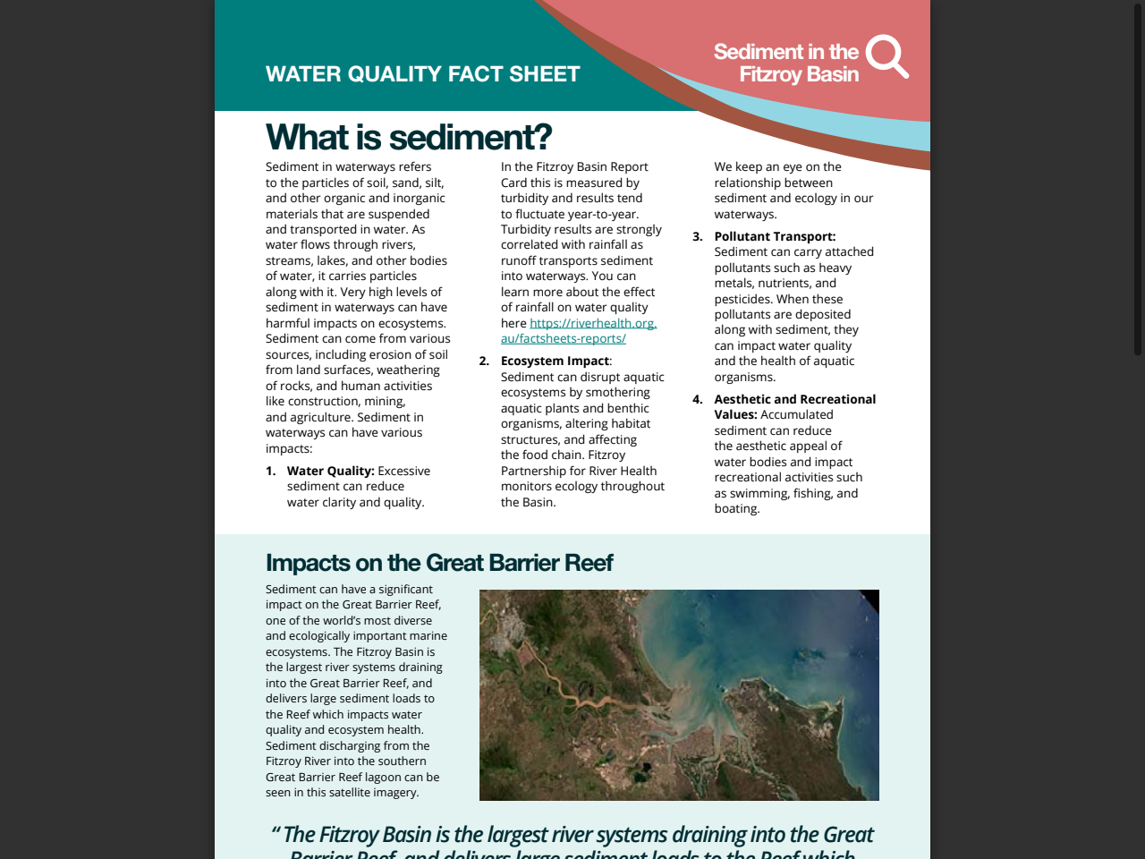 Preview of What is sediment? - Fitzroy Partnership for River Health