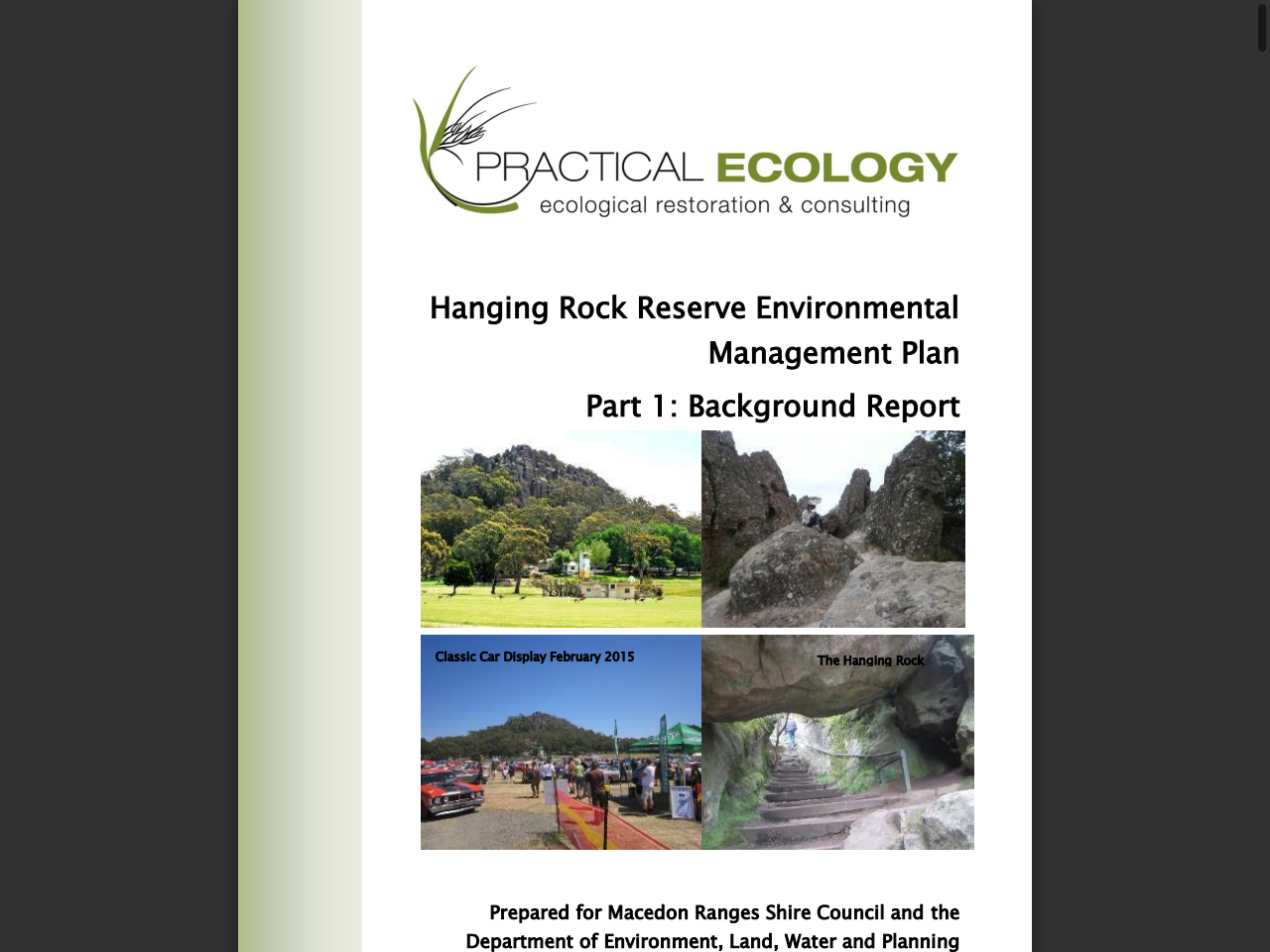 Preview of Environmental Management Plan: Hanging Rock (Victoria)
