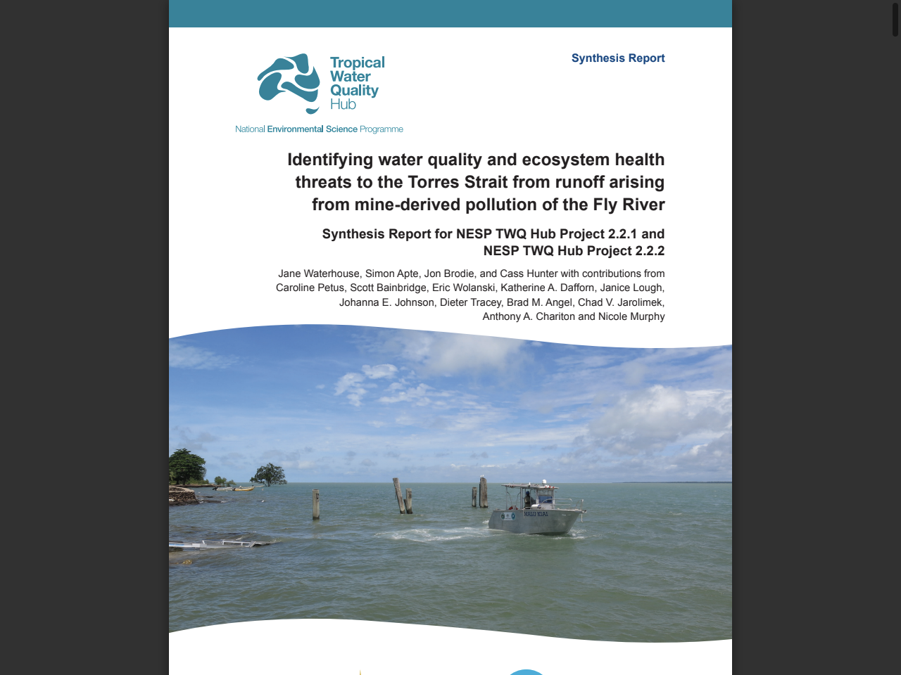 Preview of Identifying water quality and ecosystem health threats ... - NESP TWQ, accessed August 3, 2025, 