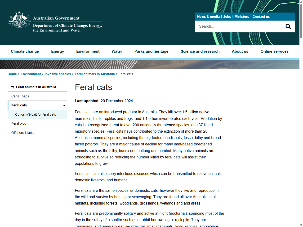 Preview of Overview of the Impact of Feral Cats on Australian Native Fauna, accessed July 27, 2025