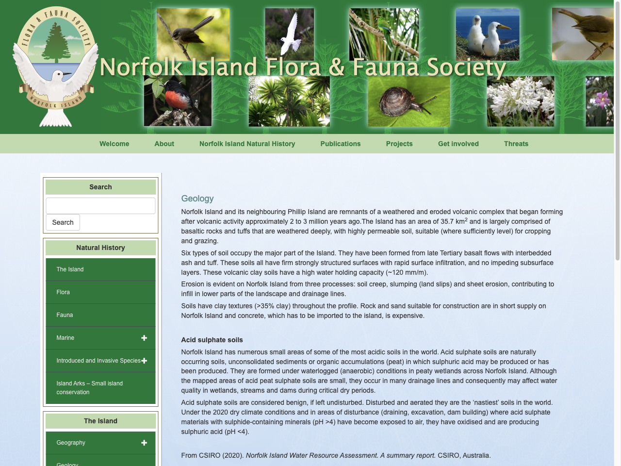 Preview of Geology - Norfolk Island Flora & Fauna Society, accessed July 30, 2025,