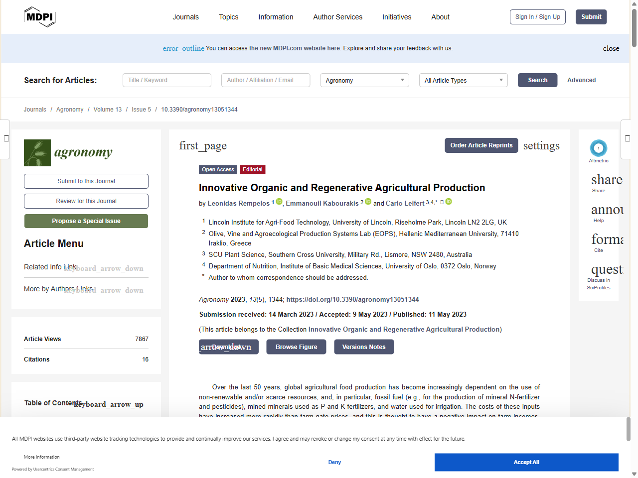 Preview of Innovative Organic and Regenerative Agricultural Production - MDPI, accessed July 18, 2025,