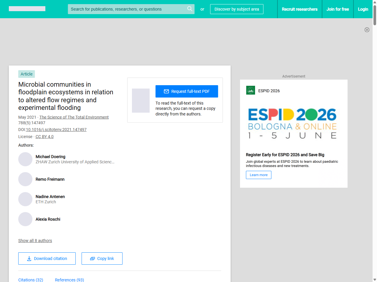 Preview of Microbial communities in floodplain ecosystems in relation to altered flow regimes and experimental flooding | Request PDF - ResearchGate, accessed July 22, 2025