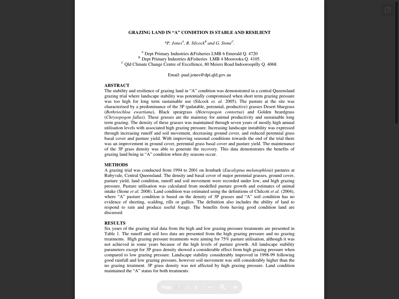 Preview of Jones, P. (2005). The stability and resilience of grazing land in “A” condition.