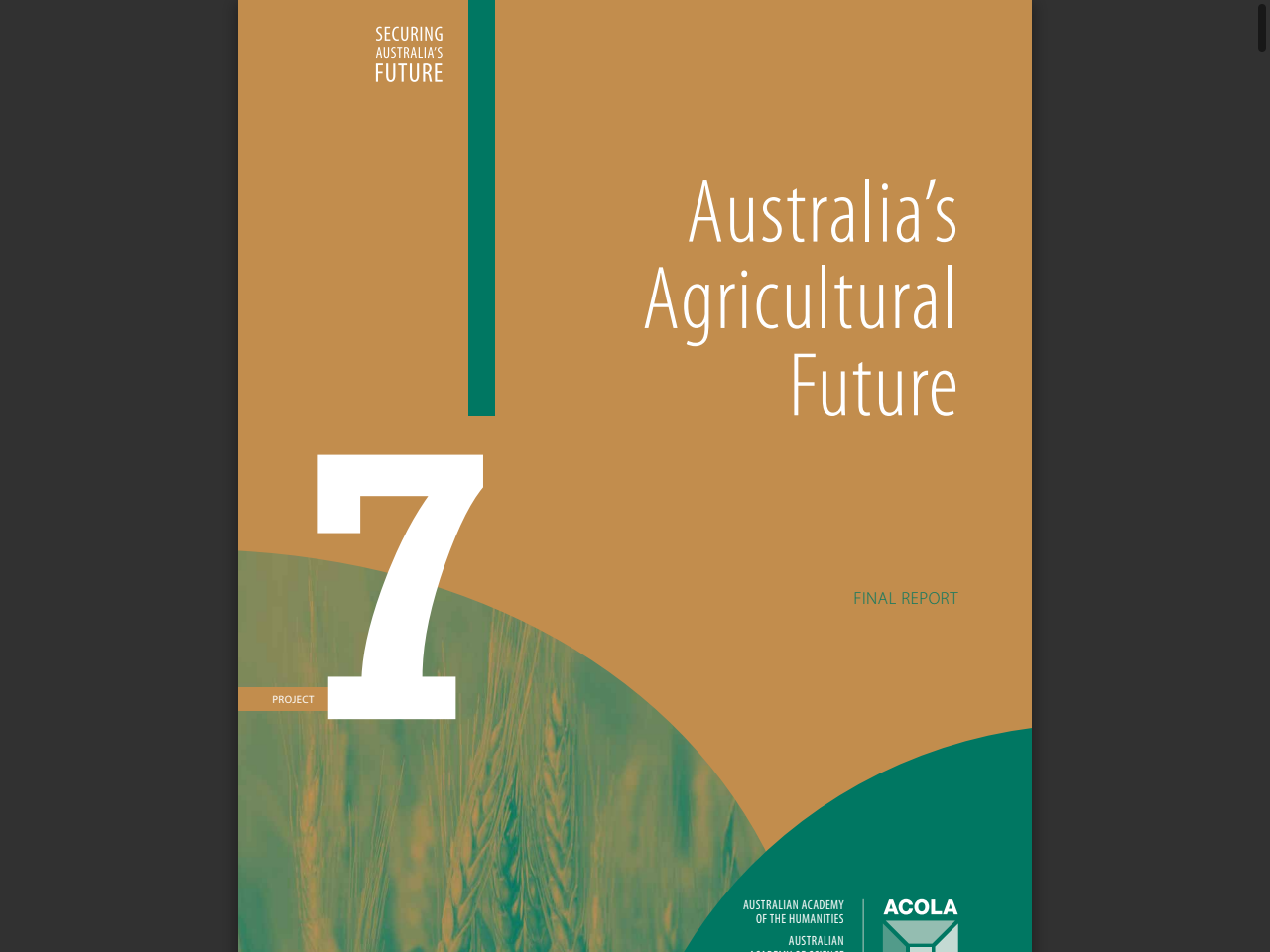 Preview of Australia's Agricultural Future - Australian Council of Learned Academies, accessed August 5, 2025, 