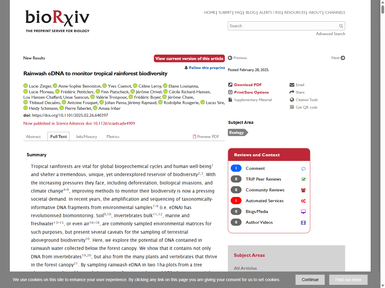 Preview of Assessing the efficacy of eDNA metabarcoding for measuring microbial biodiversity within forest ecosystems - PMC, accessed July 20, 2025, 