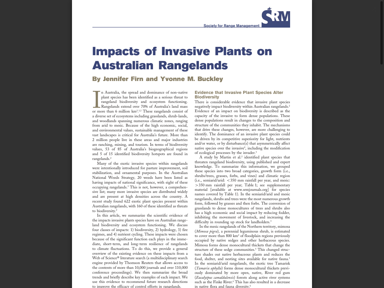 Preview of Humane management of invasive species - DAFF