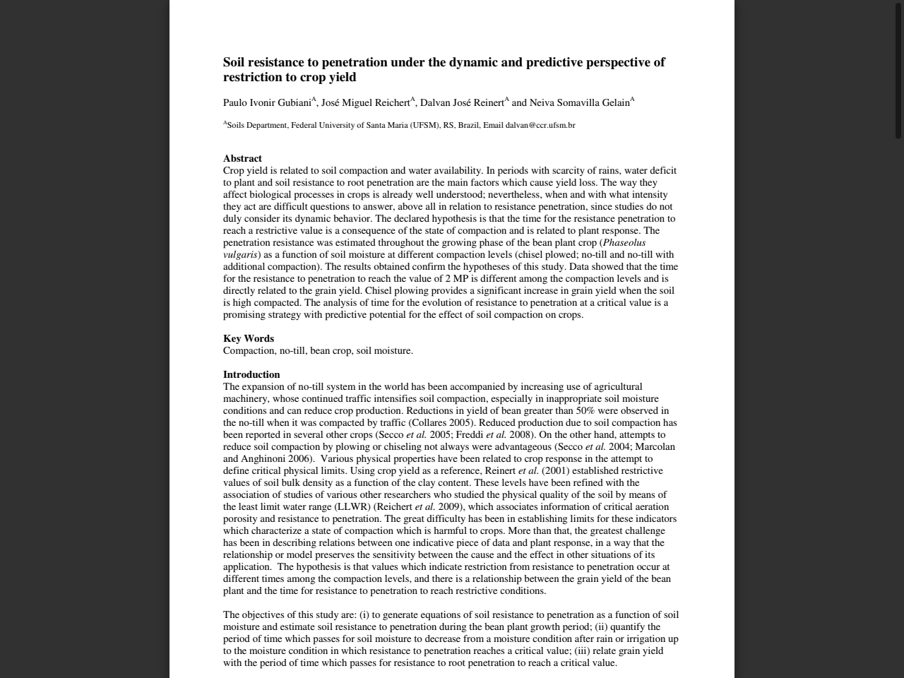 Preview of Soil resistance to penetration under the dynamic and predictive perspective of restriction to crop yield - IUSS, accessed August 4, 2025,