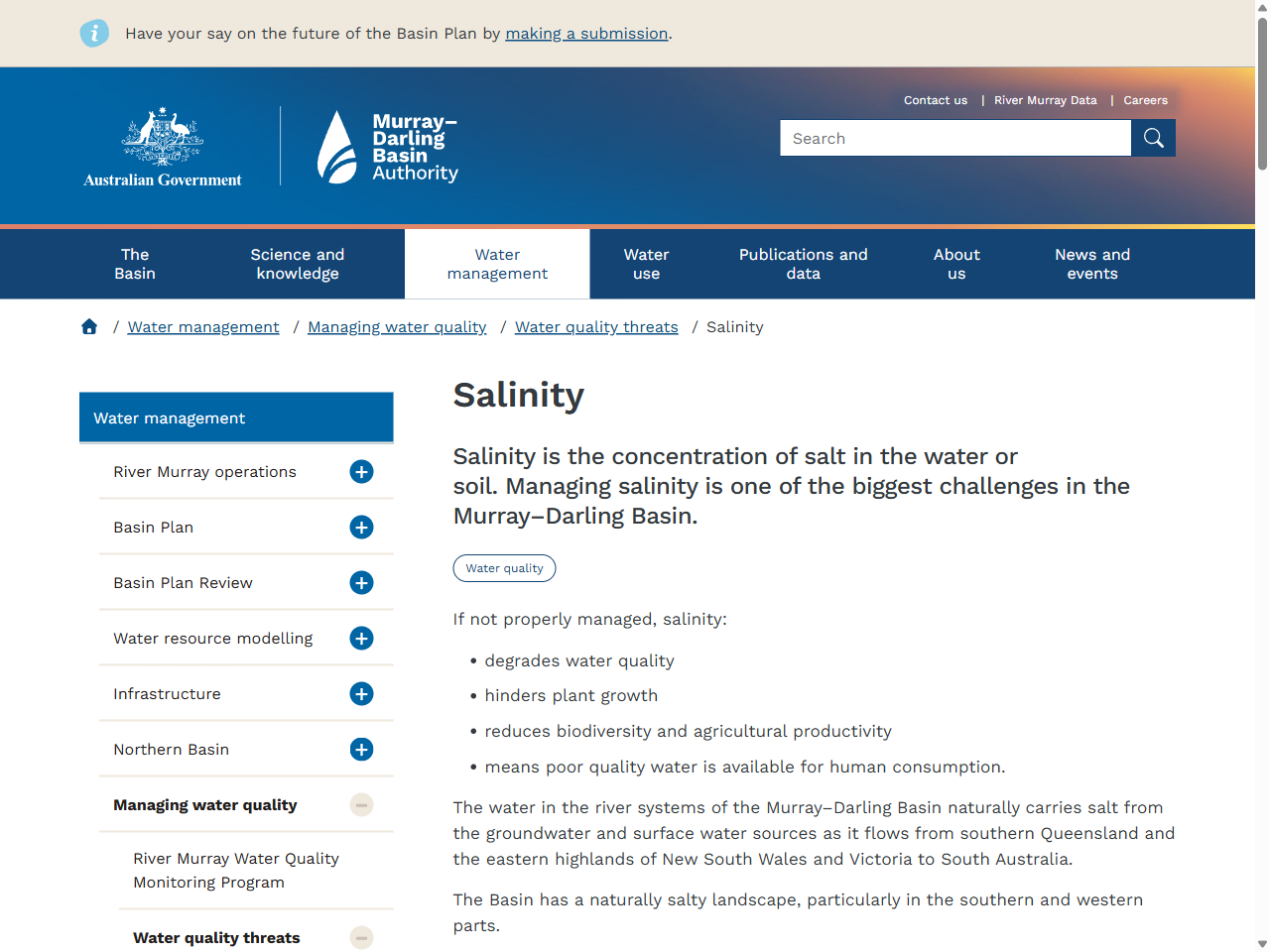 Preview of Salinity - Murray–Darling Basin Authority, accessed August 11, 2025,