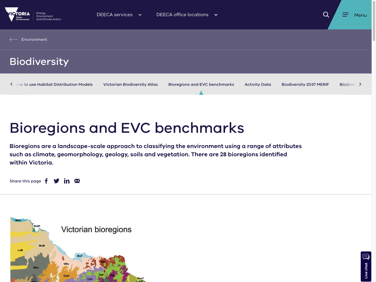 Preview of Bioregions and EVC benchmarks - Environment, accessed August 5, 2025,