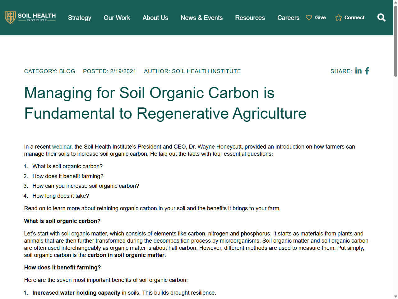 Preview of Managing for Soil Organic Carbon is Fundamental to Regenerative Agriculture, accessed July 6, 2025, 