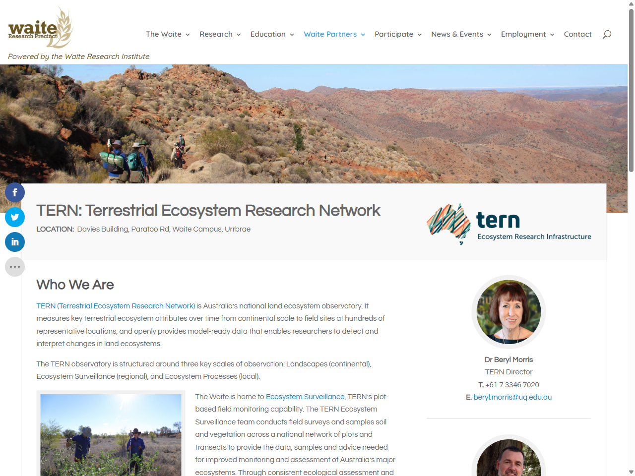 Preview of TERN: Terrestrial Ecosystem Research Network - The Waite, accessed July 15, 2025