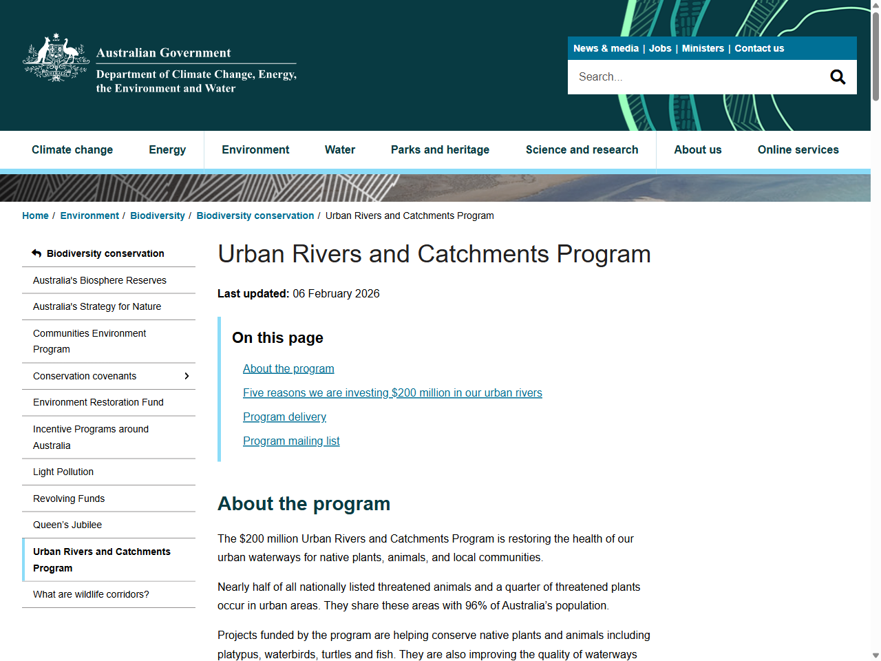 Preview of Urban Rivers and Catchments Program - DCCEEW, accessed August 11, 2025, 
