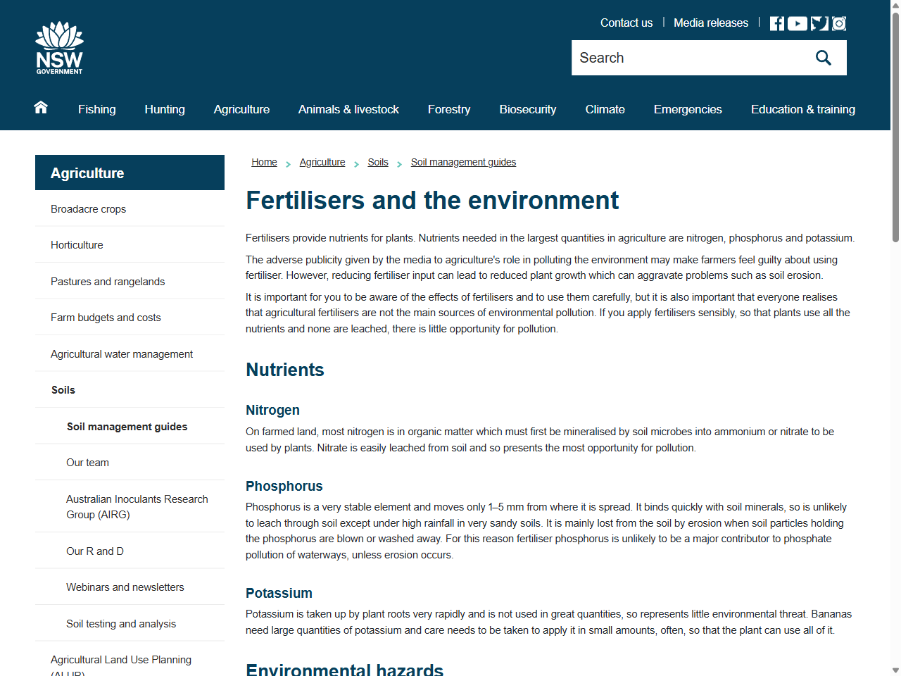 Preview of Fertilisers and the environment, accessed August 4, 2025