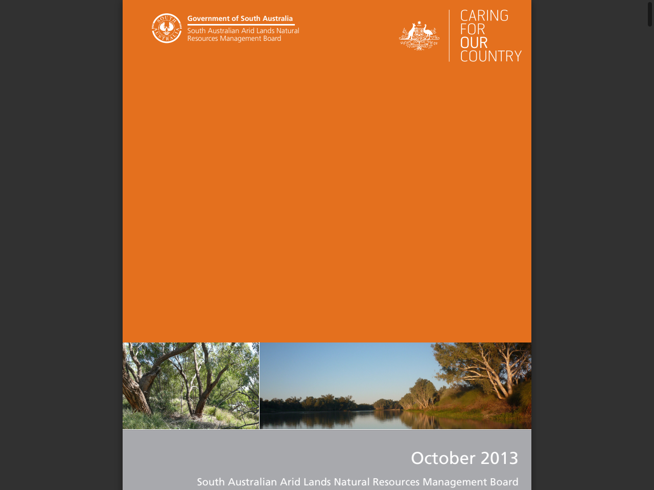 Preview of October 2013 - Department for Environment and Water, accessed August 2, 2025