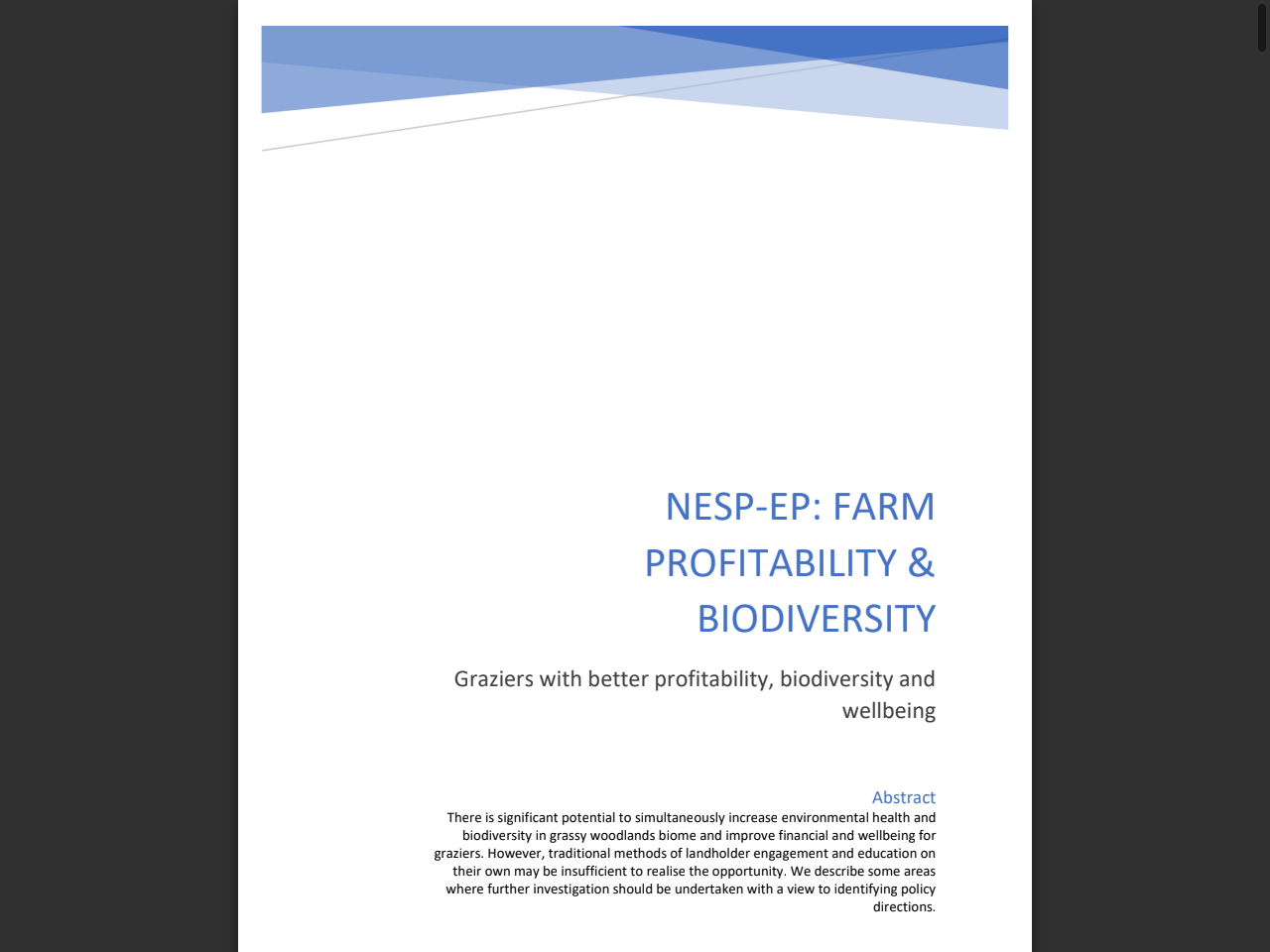 Preview of NESP-EP: FARM PROFITABILITY & BIODIVERSITY | Pure Advantage, accessed August 12, 2025, 