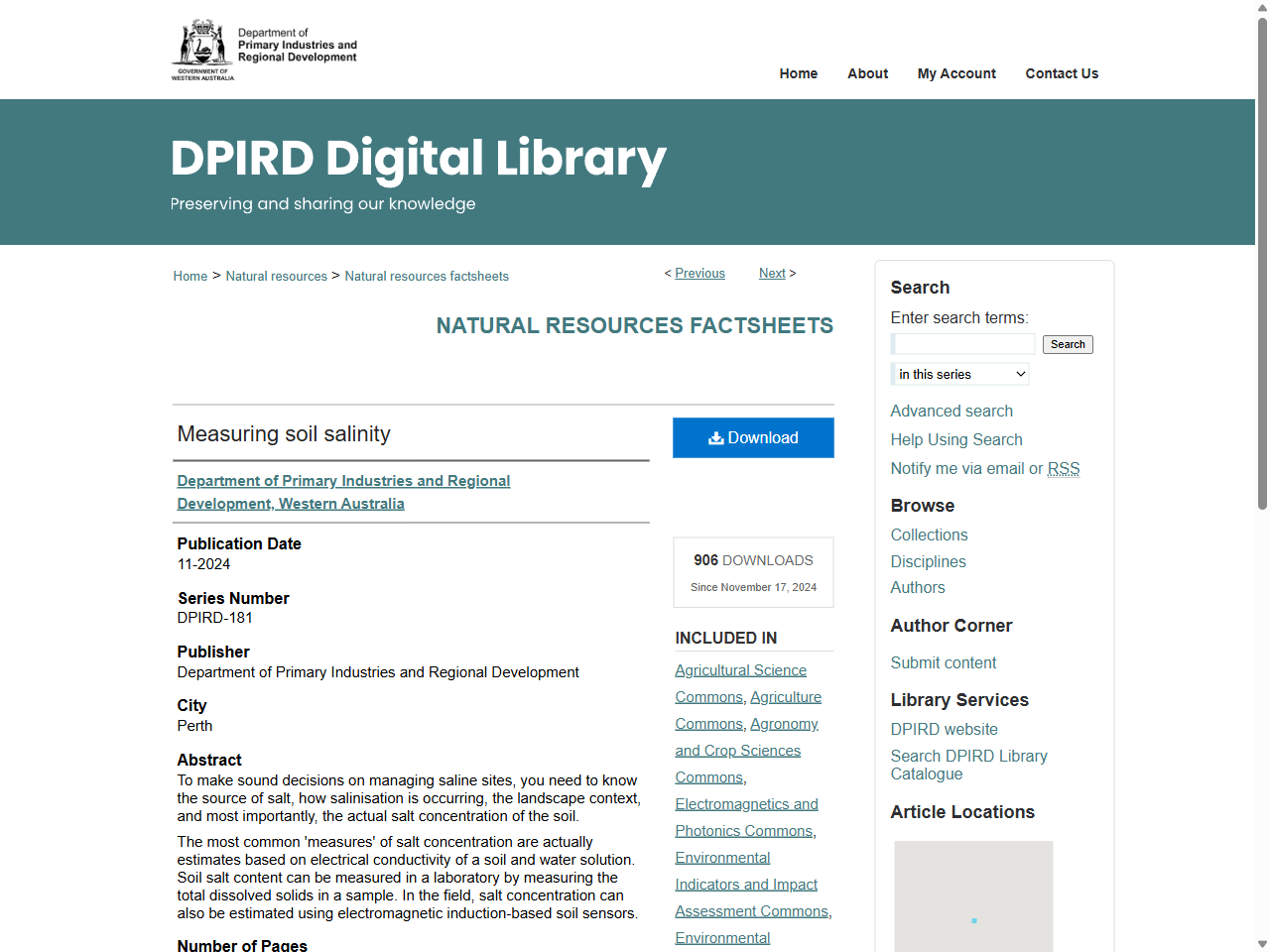 Preview of Measuring soil salinity | Agriculture and Food, accessed May 16, 2025,