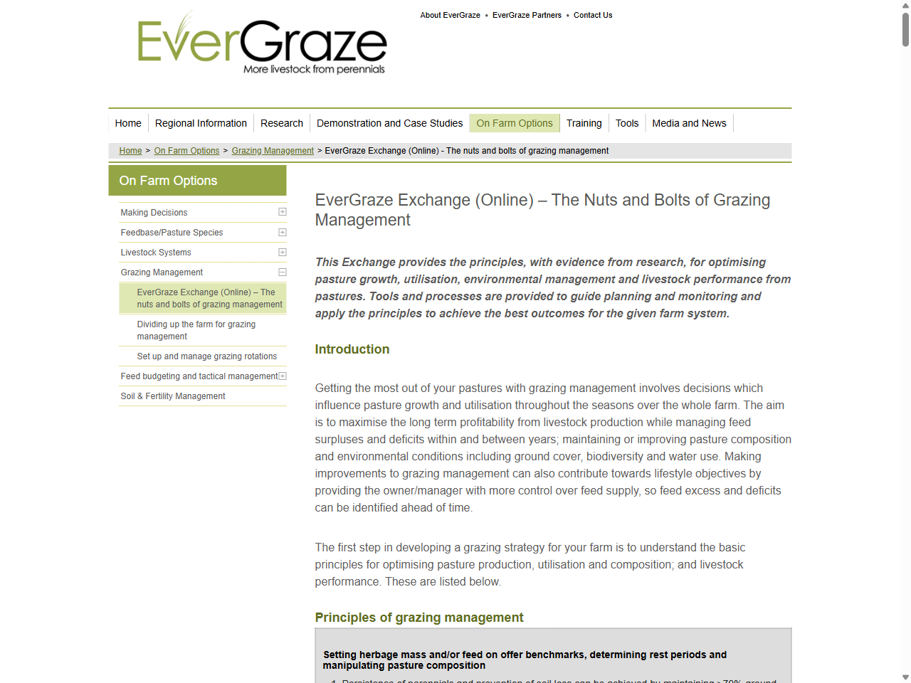 Preview of EverGraze Exchange (Online) – The Nuts and Bolts of Grazing Management, accessed May 12, 2025