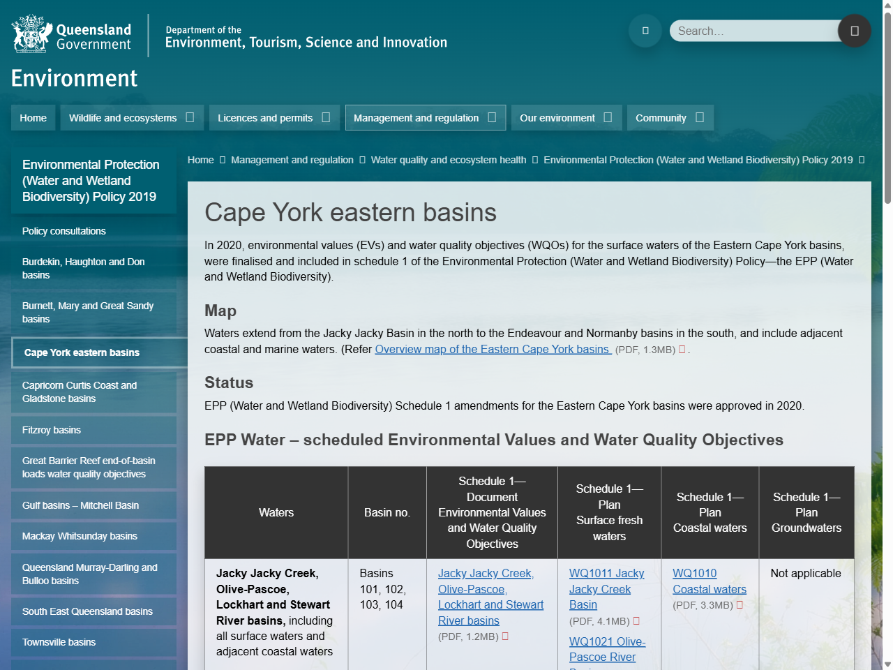 Preview of Cape York eastern basins - Queensland Environment Department, accessed May 11, 2025,