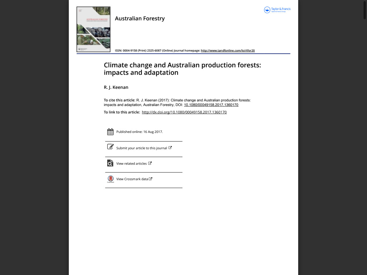Preview of Climate change and Australian production forests: impacts and adaptation - PNG Data Portal, accessed May 15, 2025
