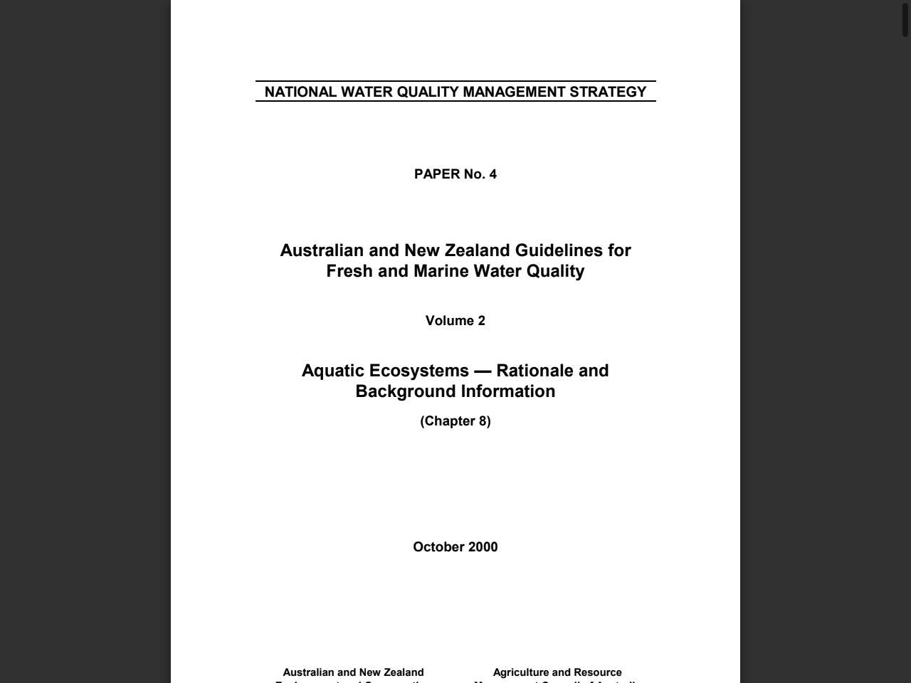 Preview of Australian and New Zealand Guidelines for Fresh and Marine Water Quality (2000) - Consultas Ciudadanas, accessed May 11, 2025,
