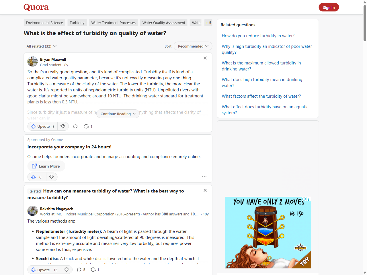 Preview of What is the effect of turbidity on quality of water? - Quora, accessed July 27, 2025, 